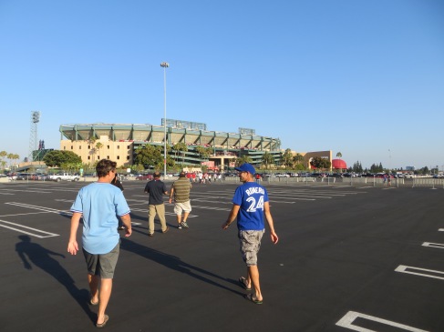 Schneidz and I walk to Angels Stadium where someone asked us - "Who are the Blue Yays?"
