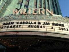We also went to the Wiltern Theatre to watch some people tell jokes.