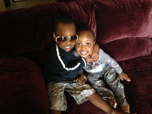 The boys love posing for the camera especially in my sunglasses.