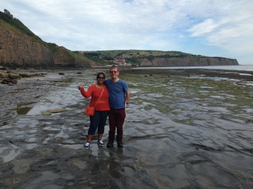 Our hosts Mark and Vindy pose for a shot in Robin Hood's Bay just moments after Shaun rescued Mark from the edge of a cliff (at least that's what he tells me).