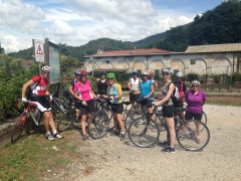 Here's the group of Brits we joined up with to cycle Tuscany.